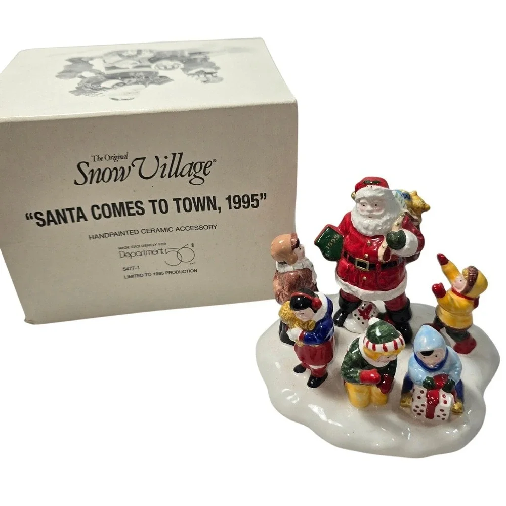 Department 56 Original Snow‎ Village SANTA COMES TO TOWN 1995 #54771 retired